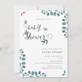 Forest Greenery Eucalyptus Baby shower Kaart (Voorkant)