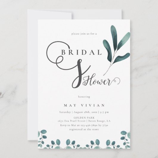 Forest Greenery Eucalyptus Vrijgezellenfeest Kaart (Voorkant)