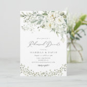 Forest Greenery Foliage Rustic Rehearsal Dinner Kaart (Staand voorkant)