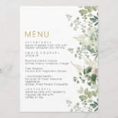 Forest Greenery Leves Floral Wedding Menu (Voorkant)