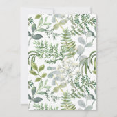 Forest Greenery Neutral Baby shower Kaart (Achterkant)