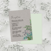 Forest Greenery op Slate Grey Reception Informatiekaartje