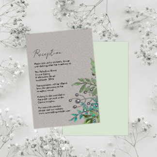 Forest Greenery op Slate Grey Reception Informatiekaartje