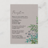 Forest Greenery op Slate Grey Reception Informatiekaartje (Voorkant)