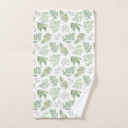 Forest Greenery Pattern Bad Handdoek (Handdoek)