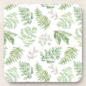 Forest Greenery Pattern Bier Onderzetter (Voorkant)