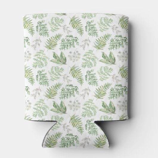 Forest Greenery Pattern Blikjeskoeler (Achterkant)