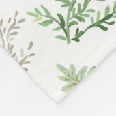 Forest Greenery Pattern Fleece Deken (Hoek)