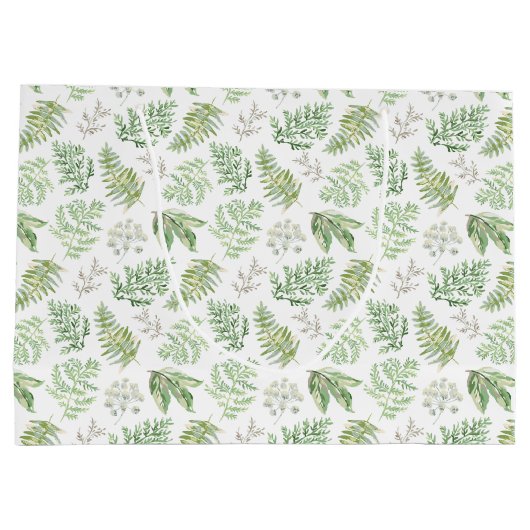 Forest Greenery Pattern Groot Cadeauzakje (Achterkant)