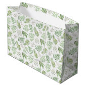 Forest Greenery Pattern Groot Cadeauzakje (Achterkant Gekanteld)
