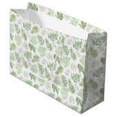 Forest Greenery Pattern Groot Cadeauzakje (Voorkant Gekanteld)