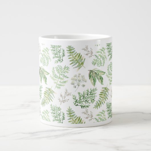 Forest Greenery Pattern Grote Koffiekop (Voorkant)