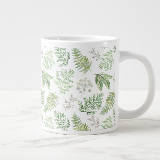 Forest Greenery Pattern Grote Koffiekop (Rechts)