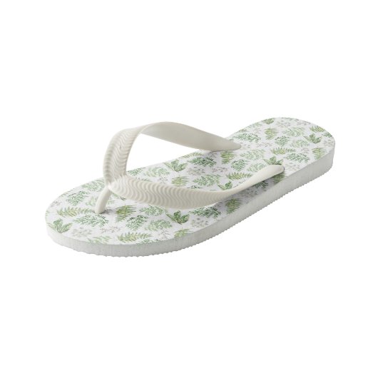 Forest Greenery Pattern Kinder Teenslippers (Schuin)
