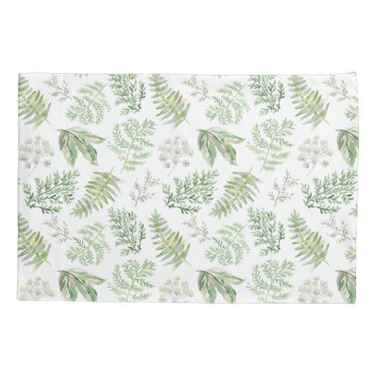 Forest Greenery Pattern Kussensloop (Achterkant-Links)