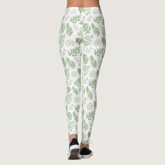 Forest Greenery Pattern Leggings (Achterkant)