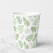 Forest Greenery Pattern Papieren Bekers (Links)