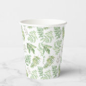 Forest Greenery Pattern Papieren Bekers (Rechts)