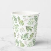 Forest Greenery Pattern Papieren Bekers (Voorkant)