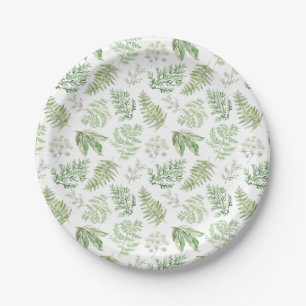 Forest Greenery Pattern Papieren Bordje
