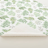 Forest Greenery Pattern Sherpa Deken (3/4)