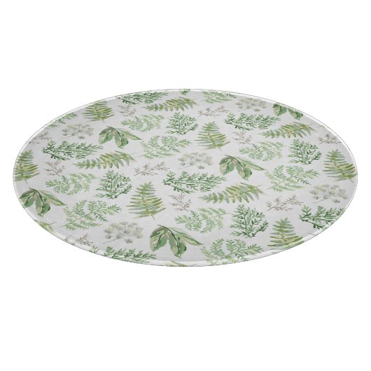 Forest Greenery Pattern Snijplank (Hoek)