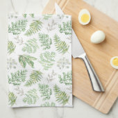 Forest Greenery Pattern Theedoek (Quarter Fold)