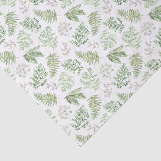 Forest Greenery Pattern Tissuepapier (Detail)