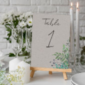 Forest Greenery Rustic Wedding Table Number Kaart