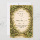 Forest Greenery Storybook Baby Shower Kaart (Voorkant)