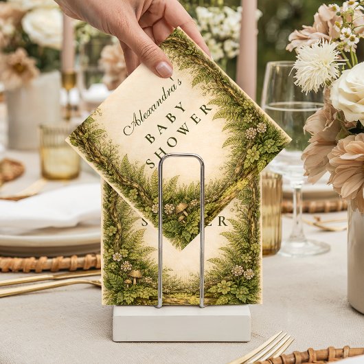 Forest Greenery Storybook Baby Shower Servet