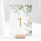 Forest Greenery Tabel 1 Wedding Table Number Kaart