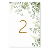 Forest Greenery Tabel 2 Wedding Table Number Kaart (Achterkant)