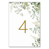 Forest Greenery Tabel 4 Wedding Table Number Kaart (Achterkant)