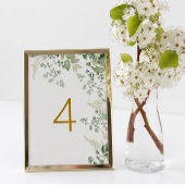 Forest Greenery Tabel 4 Wedding Table Number Kaart