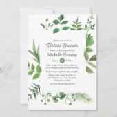 Forest Greenery Virtual Baby of Vrijgezellenfeest Kaart (Voorkant)