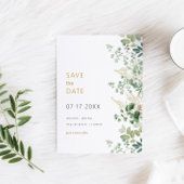 Forest Greenery Wedding Save the Date Kaart