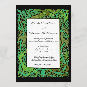 Forest Greens Celtic Animals Weddenschap Kaart