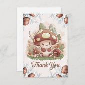 Forest Greeting Mushroom Dank je wel kaart (Voorkant / Achterkant)