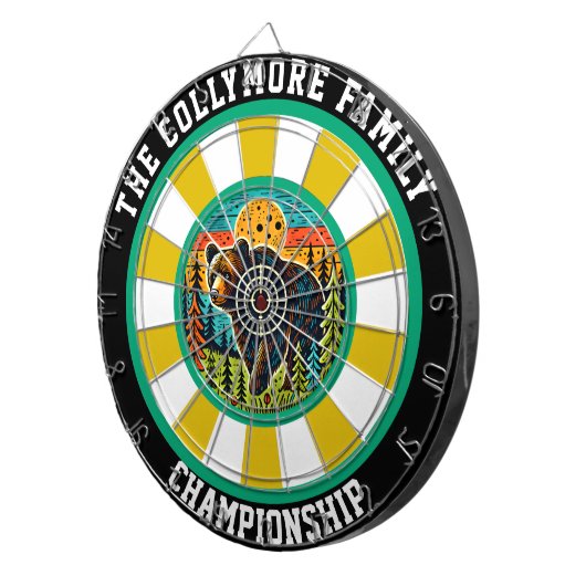 Forest Grizzly Beer met doel Dartbord (Voorkant Rechts)