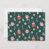 Forest Groen Goud Script Kerstmis Moderne Collage Feestdagenkaart (Achterkant)