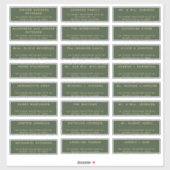 Forest groen goud vakantie mailing 24 adreslabel sticker (Vel)