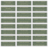 Forest groen goud vakantie mailing 24 adreslabel sticker (Voorkant)
