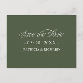 Forest Groen Minimalistische Typografie Bewaar de  Briefkaart