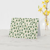 Forest Grove Dark Green Artisan Alphabet Kaart (Gele Bloem)