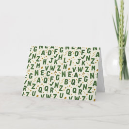 Forest Grove Dark Green Artisan Alphabet Kaart