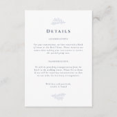 Forest Grove Dusty Blue Wedding Details Informatiekaartje (Voorkant)