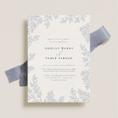 Forest Grove Dusty Blue Wedding Kaart