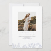 Forest Grove Dusty Blue Wedding Kaart (Achterkant)