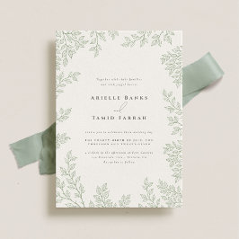 Forest Grove Sage Green Wedding Kaart
